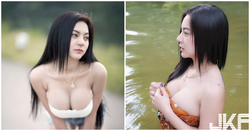 正妹下水「雪白美乳」份量好驚人！一彎腰「飽滿乳量」看了都快暈了！