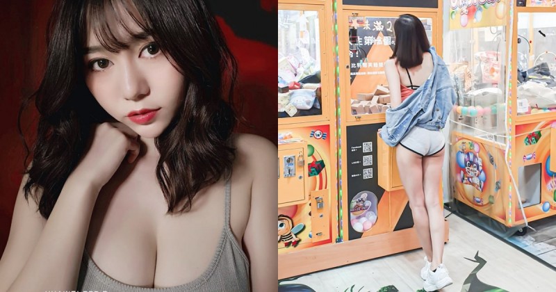 夾娃娃機前「熱褲翹臀妹」出沒！南半球天后萬千千連背影也有「兩顆球球」！