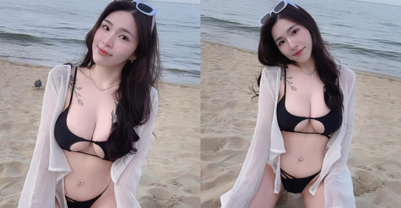 千禧年正妹「Fang」正逢絕美年華，「波淘洶湧」比基尼照殺遍四方！