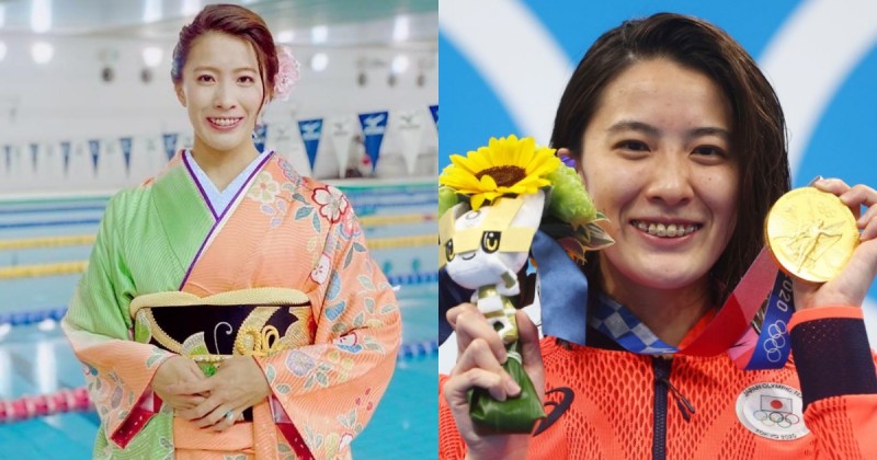 東奧看正妹！日本游泳女將「神似竹內結子」，超強紀錄奪得兩面金牌啦