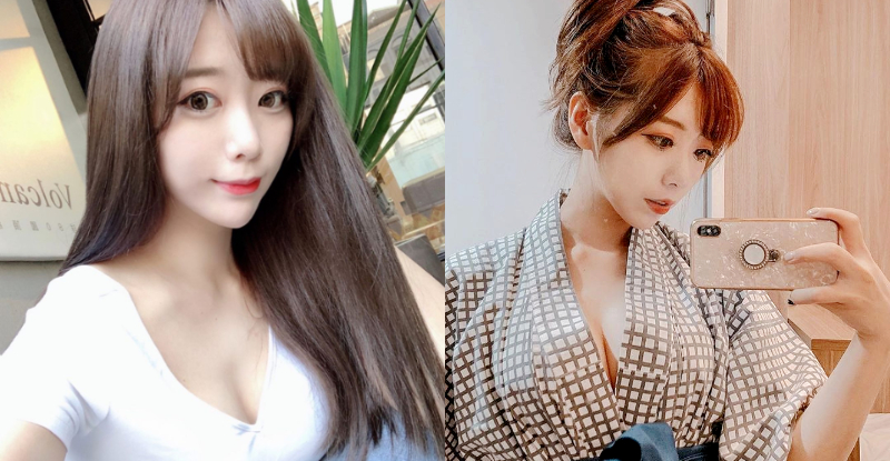 超甜美空服員「花子Karina」水靈大眼笑容超迷人，雪白事業線若隱若現讓旅客心跳加速！