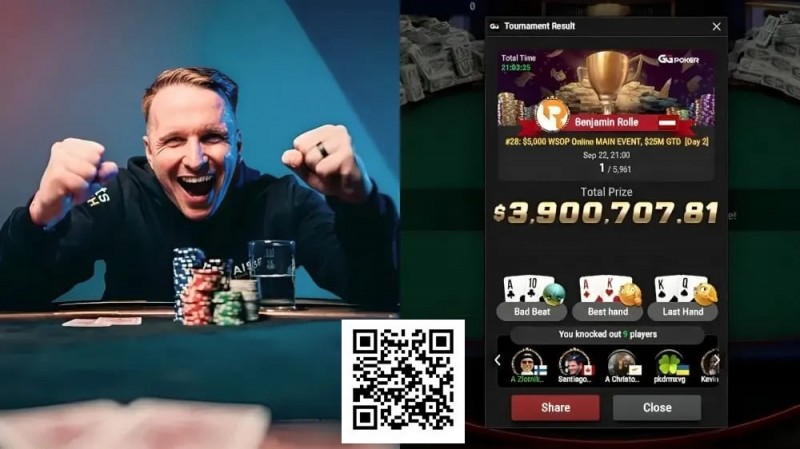 【EV扑克】WSOP线上主赛冠军复盘,解析FT前的口袋4关键手牌!