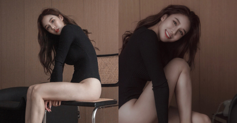 「時尚正妹」陽光燦笑太迷人，一坐就露「白嫩玉腿」讓人秒醉