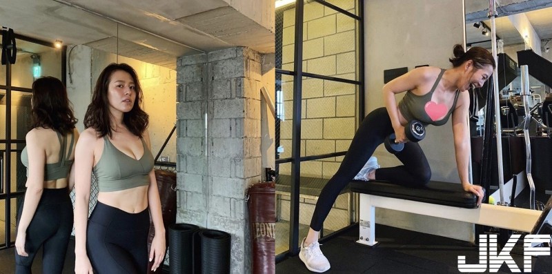 劉品言健身福利大放送「E奶翹臀操出汁」　嬌喘自誇：身體變敏感了