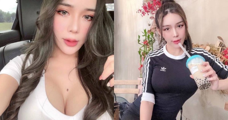 巨乳正妹Amanda「喝奶補奶」，超誘惑「惹火深溝」性感度爆表！